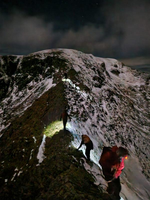 The Wednesday night alternative - Helvellyn ridges by torchlight.